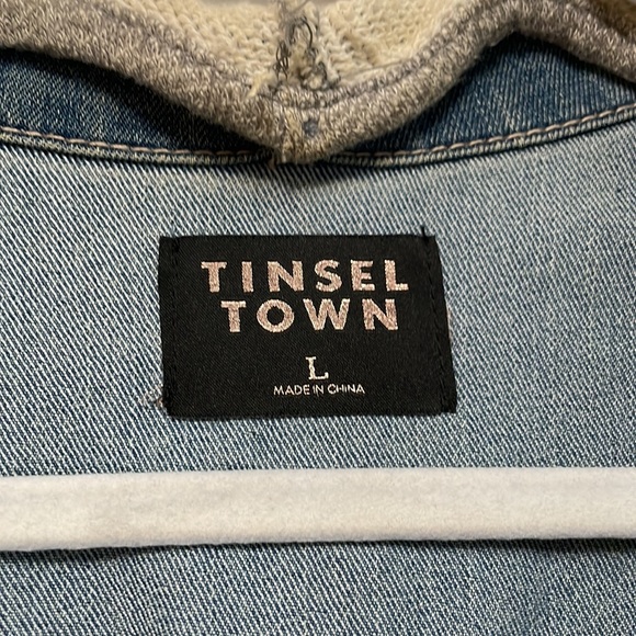 Juniors Sweater-Denim Jacket - Picture 5 of 10